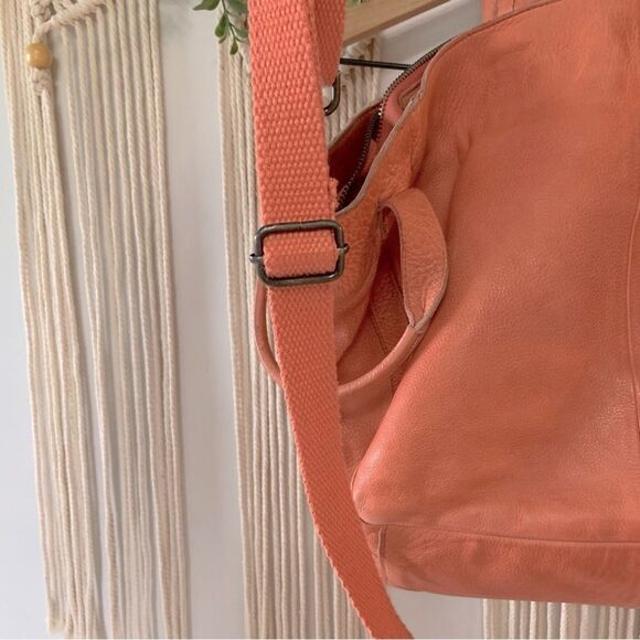 FREE PEOPLE Leslie Leather Tote Tiger Red Bag - Picture 7 of 16